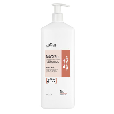 Маска відновлююча для  пошкодженого волосся Brelil Repair Mask 88959, 1000 ml 